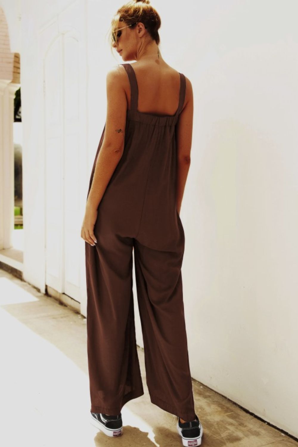 swvws Wide Strap Wide Leg Jumpsuit