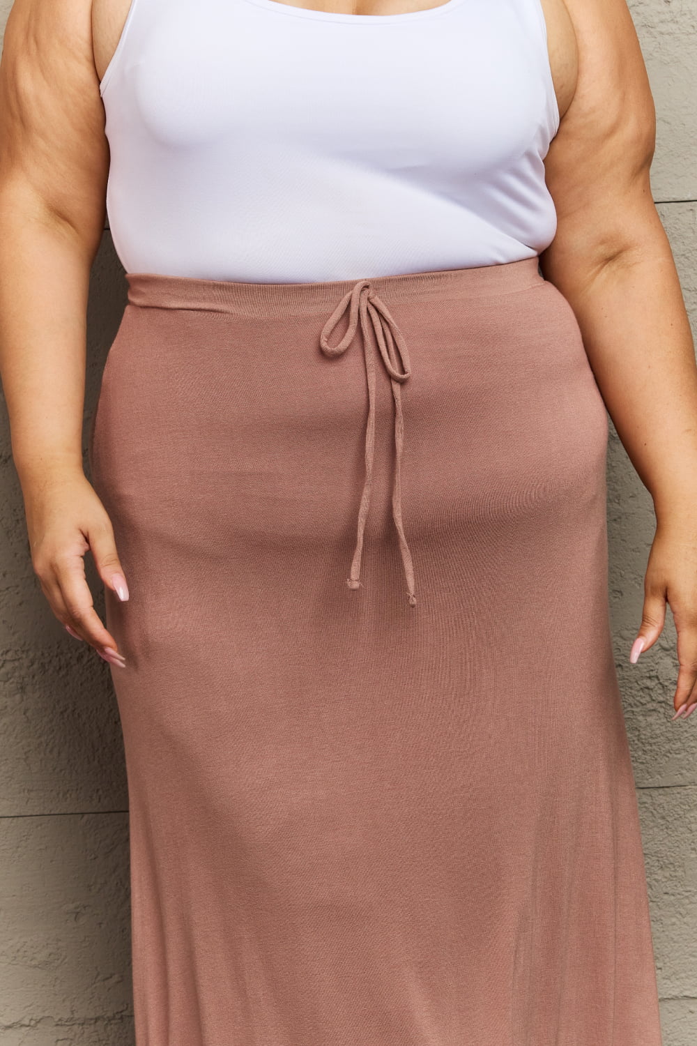 themeisles Culture Code For The Day Full Size Flare Maxi Skirt in Chocolate