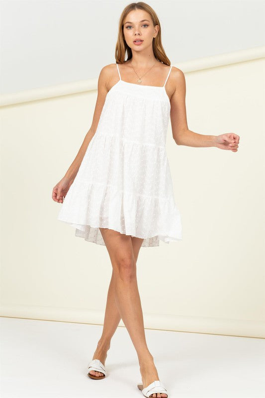 swvws Eyelet Tiered Cami Dress