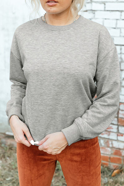 swvws Round Neck Dropped Shoulder Sweatshirt