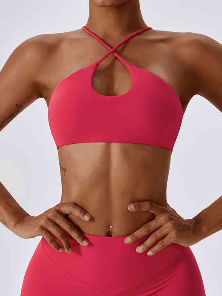 swvws Cropped Halter Neck Sports Bra