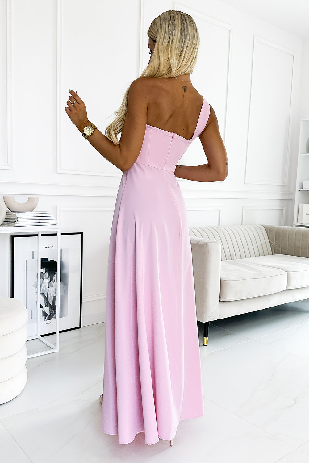 swvws One-Shoulder Sleeveless Maxi Dress