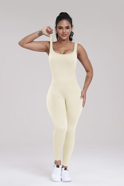 swvws Wide Strap Sleeveless Active Jumpsuit