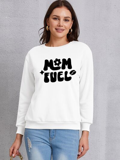 swvws Letter Graphic Round Neck Sweatshirt