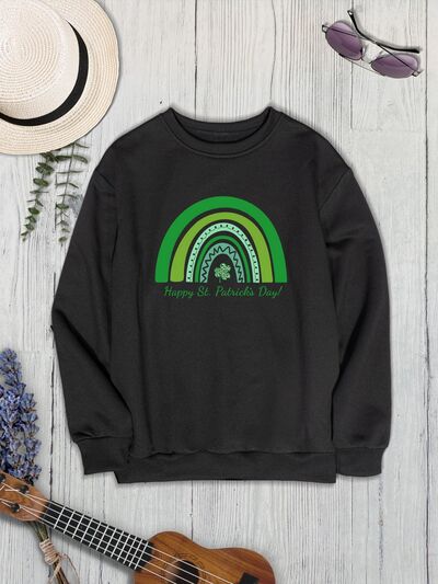 swvws HAPPY ST. PATRICK'S DAY Round Neck Sweatshirt