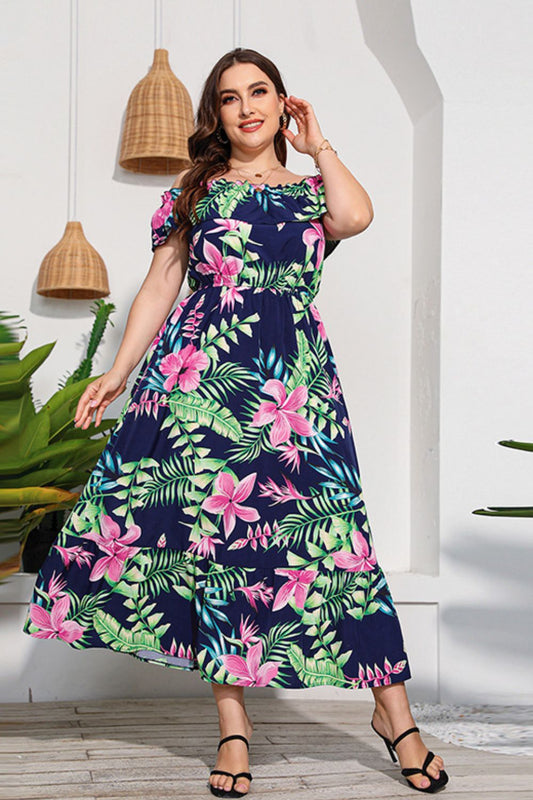 swvws Full Size Floral Off-Shoulder Maxi Dress