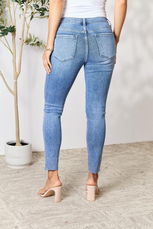 swvws BAYEAS Raw Hem Skinny Jeans