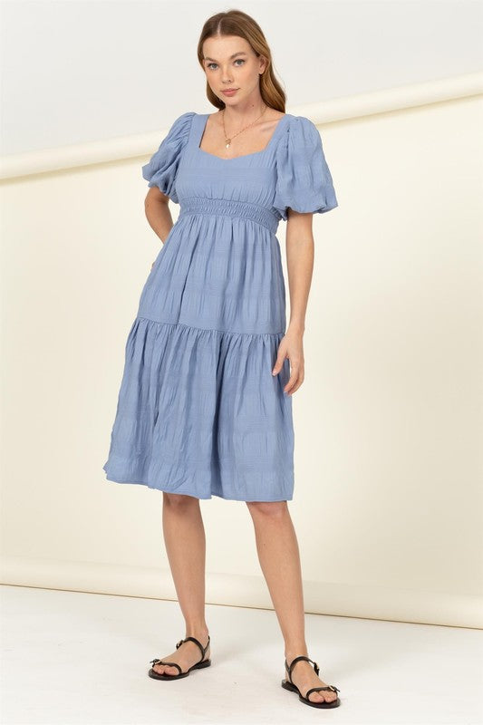 swvws Find Me Again Tiered Midi Dress