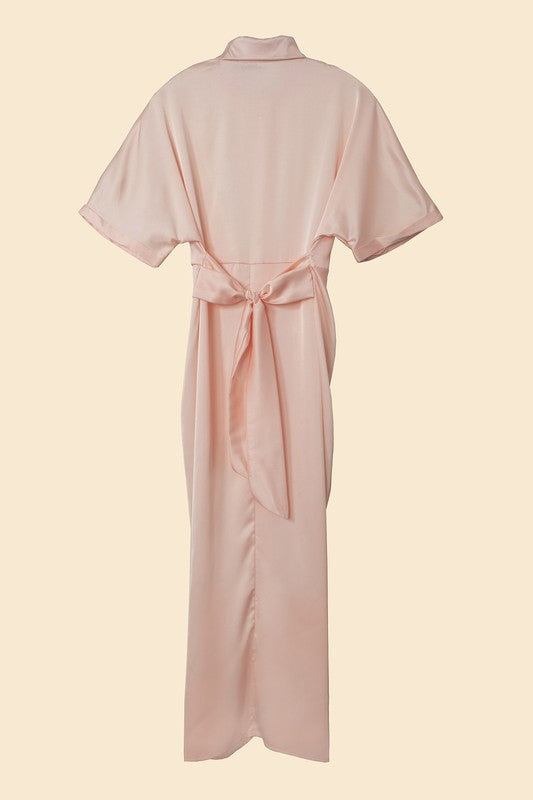 swvws Satin wrap dress