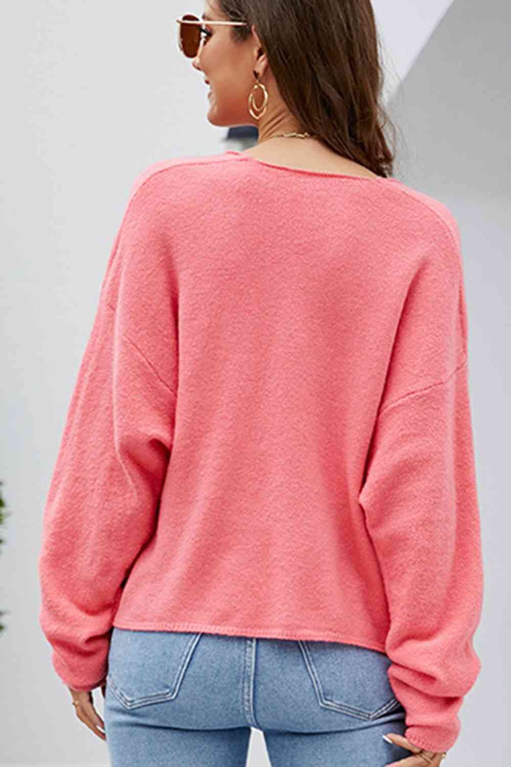 swvws V-Neck Center Seam Sweater