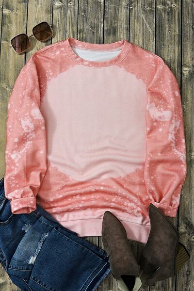 swvws Tie-Dye Round Neck Dropped Shoulder Sweatshirt