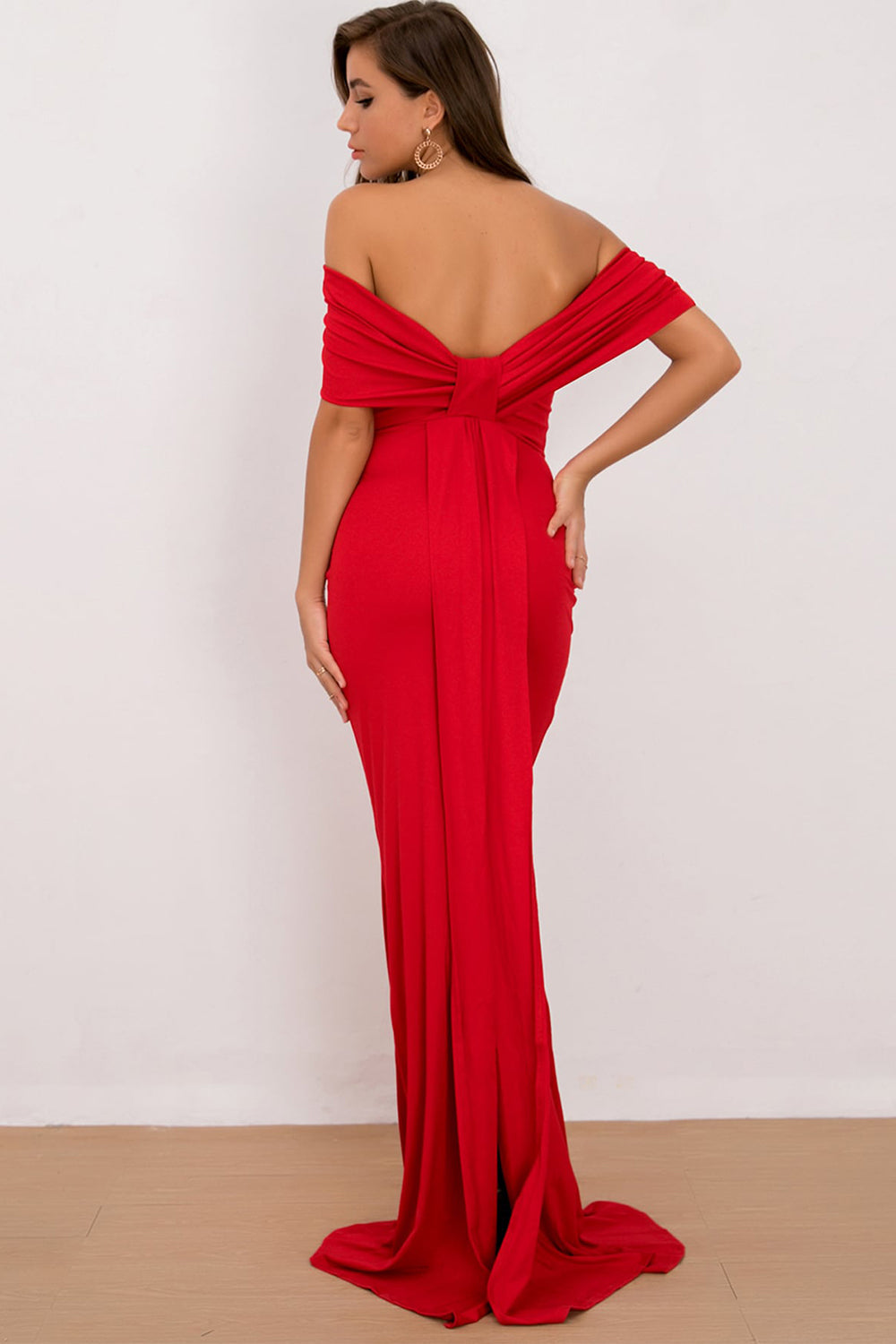 swvws Off-Shoulder Floor Length Dress