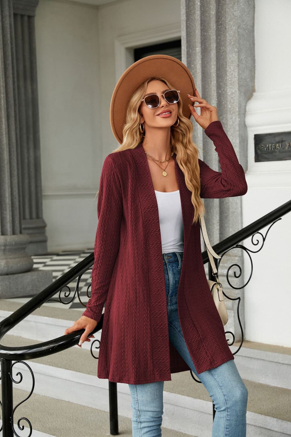 swvws Long Sleeve Open Front Cardigan