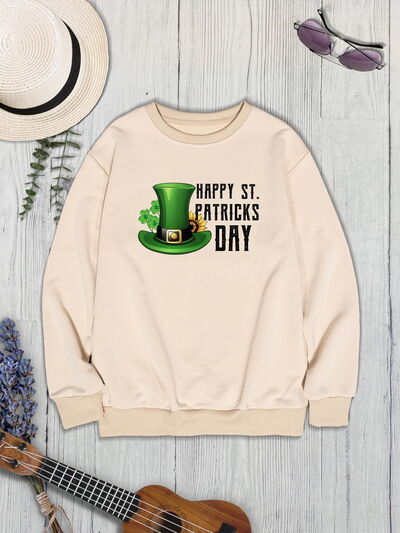 swvws HAPPY ST. PATRICKS DAY Dropped Shoulder Sweatshirt