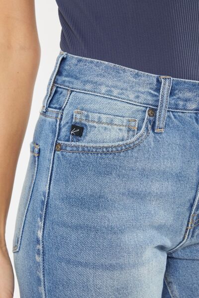 swvws Kancan High Waist Chewed Up Straight Mom Jeans