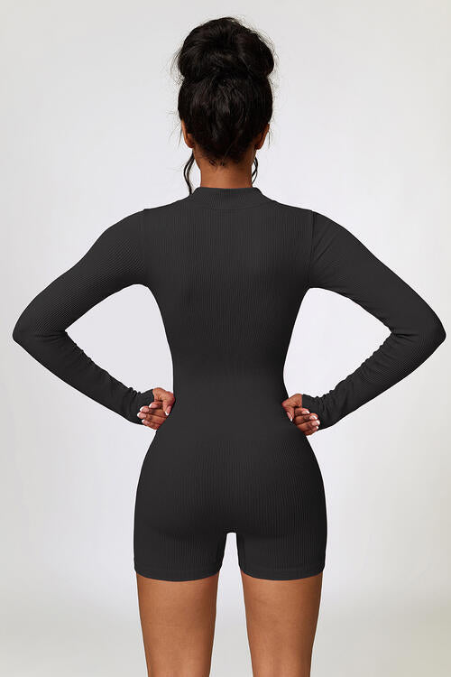 swvws Half Zip Long Sleeve Active Romper