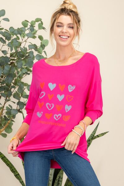 swvws Celeste Full Size Heart Graphic Long Sleeve T-Shirt