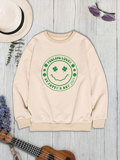 swvws FEELING LUCKY ST. PATRICK'S DAY  Round Neck Sweatshirt