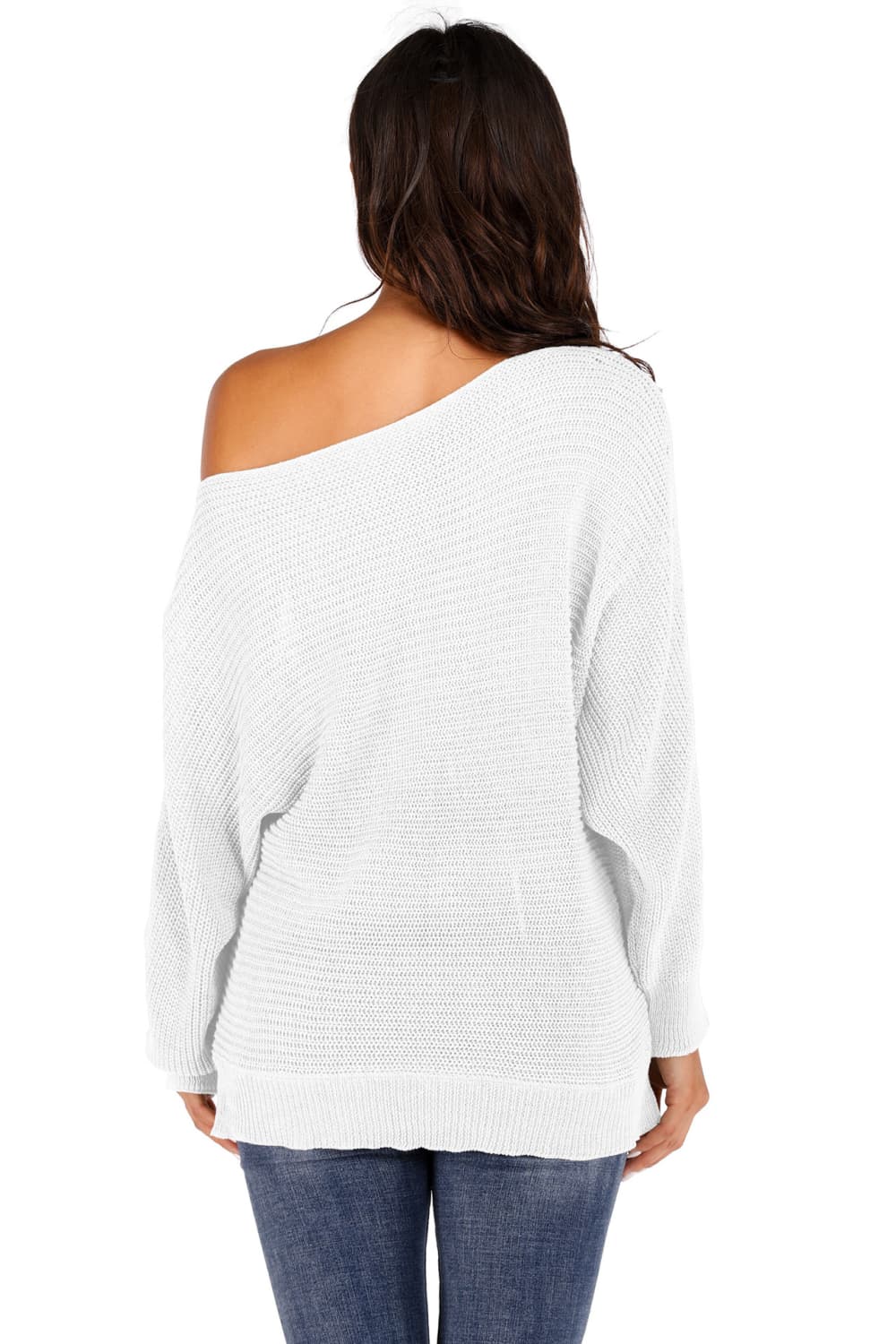 swvws One Shoulder Dolman Sleeve Sweater