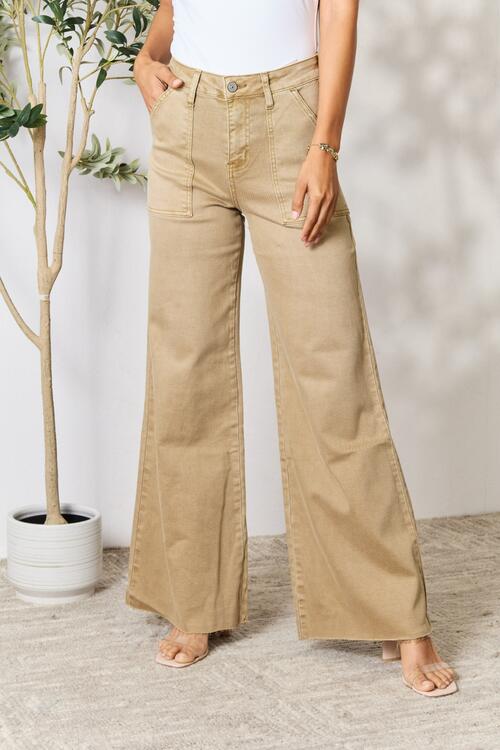 swvws BAYEAS Raw Hem Wide Leg Jeans