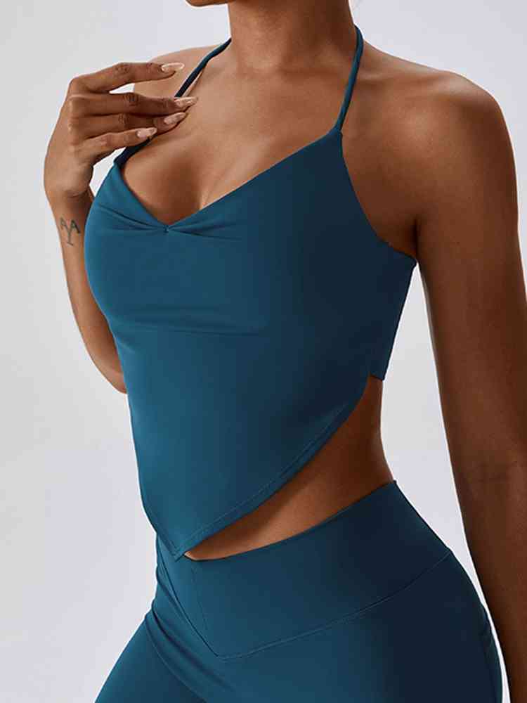 swvws Yoga Halter Neck Sleeveless Tank Top