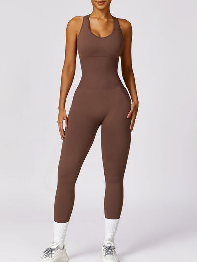 swvws Cutout Racerback Active Jumpsuit