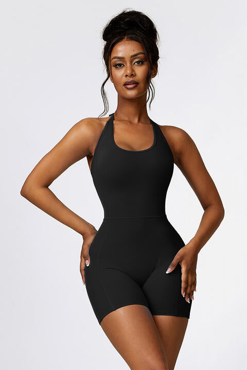 swvws Halter Neck Sports Romper