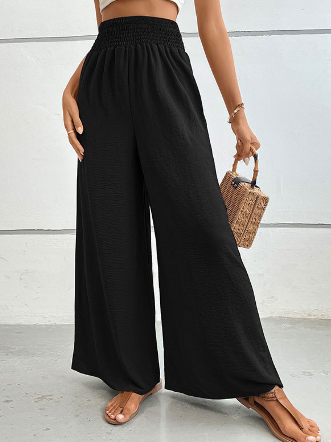 swvws Wide Waistband Relax Fit Long Pants