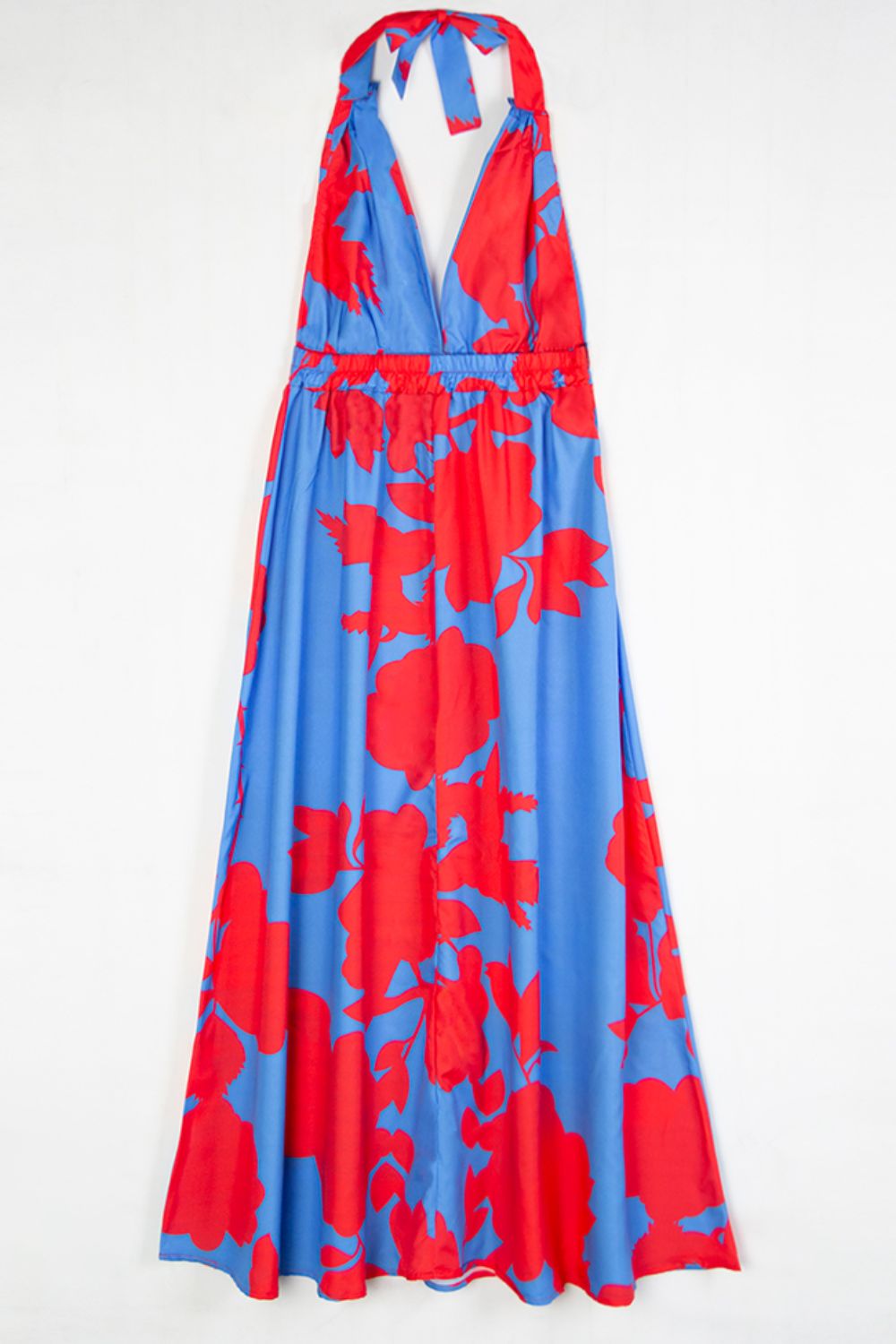 swvws Contrast Halter Neck Maxi Dress