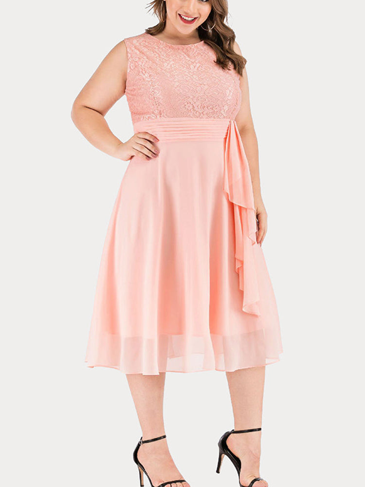 Sixsr Lace Sleeveless Cocktail Dress