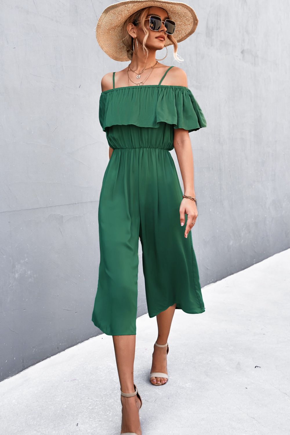 swvws Spaghetti Strap Layered Jumpsuit