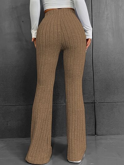 swvws Ribbed High Waist Bootcut Pants