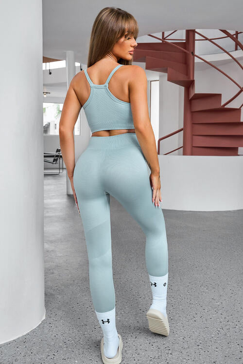 swvws Tank Cropped Active Top and Pants Set