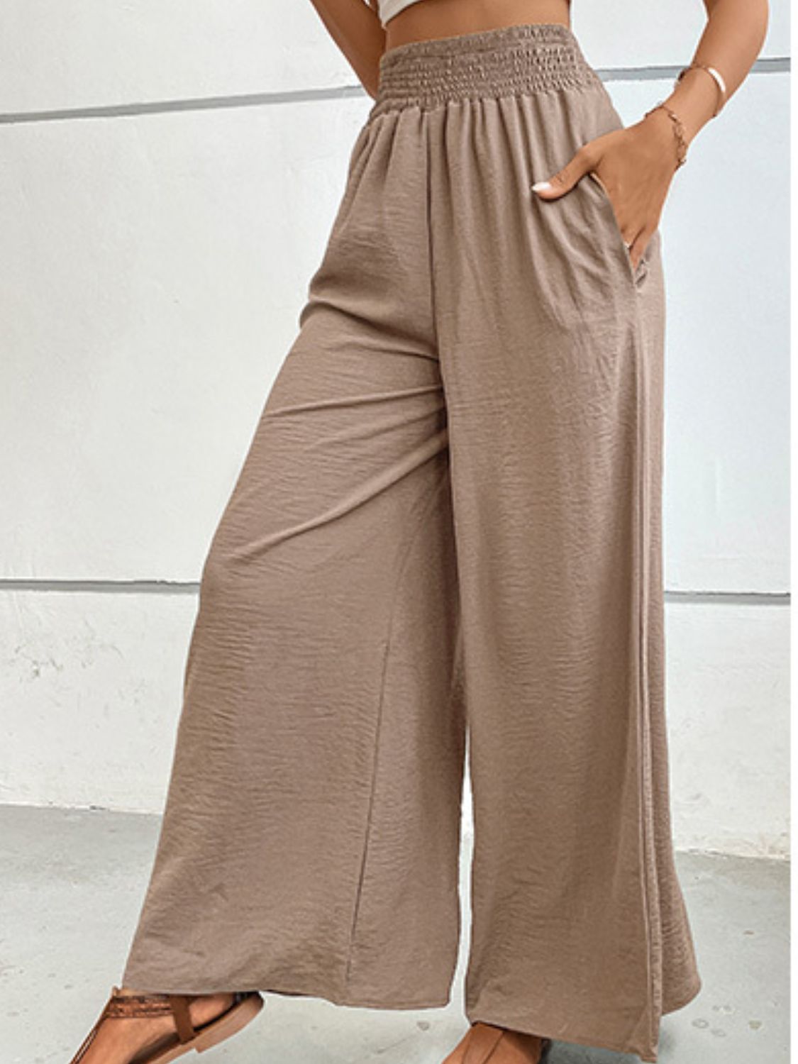 swvws Wide Waistband Relax Fit Long Pants