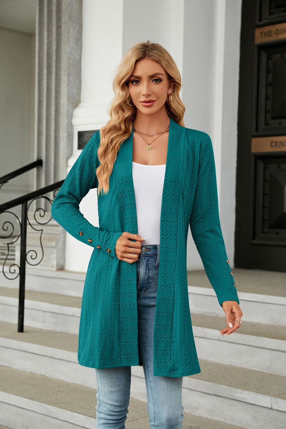 swvws Long Sleeve Open Front Cardigan