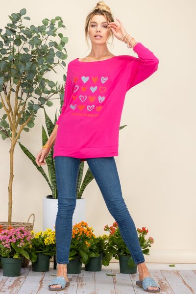 swvws Celeste Full Size Heart Graphic Long Sleeve T-Shirt