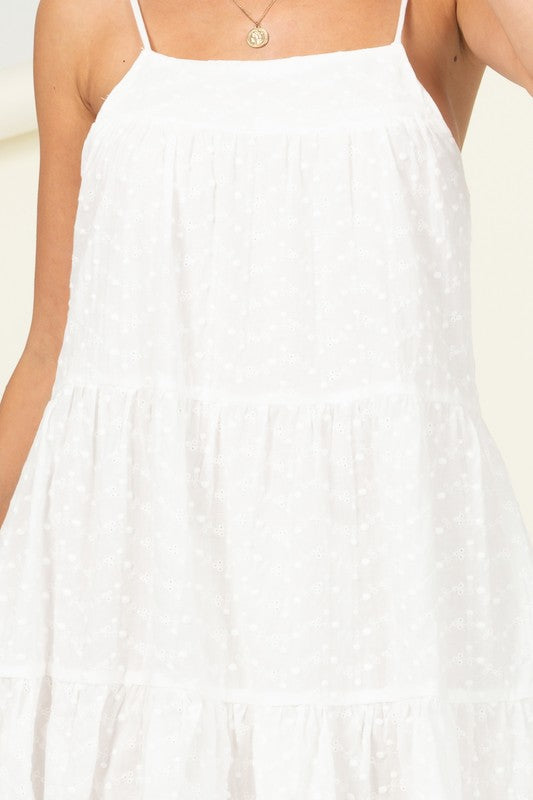 swvws Eyelet Tiered Cami Dress