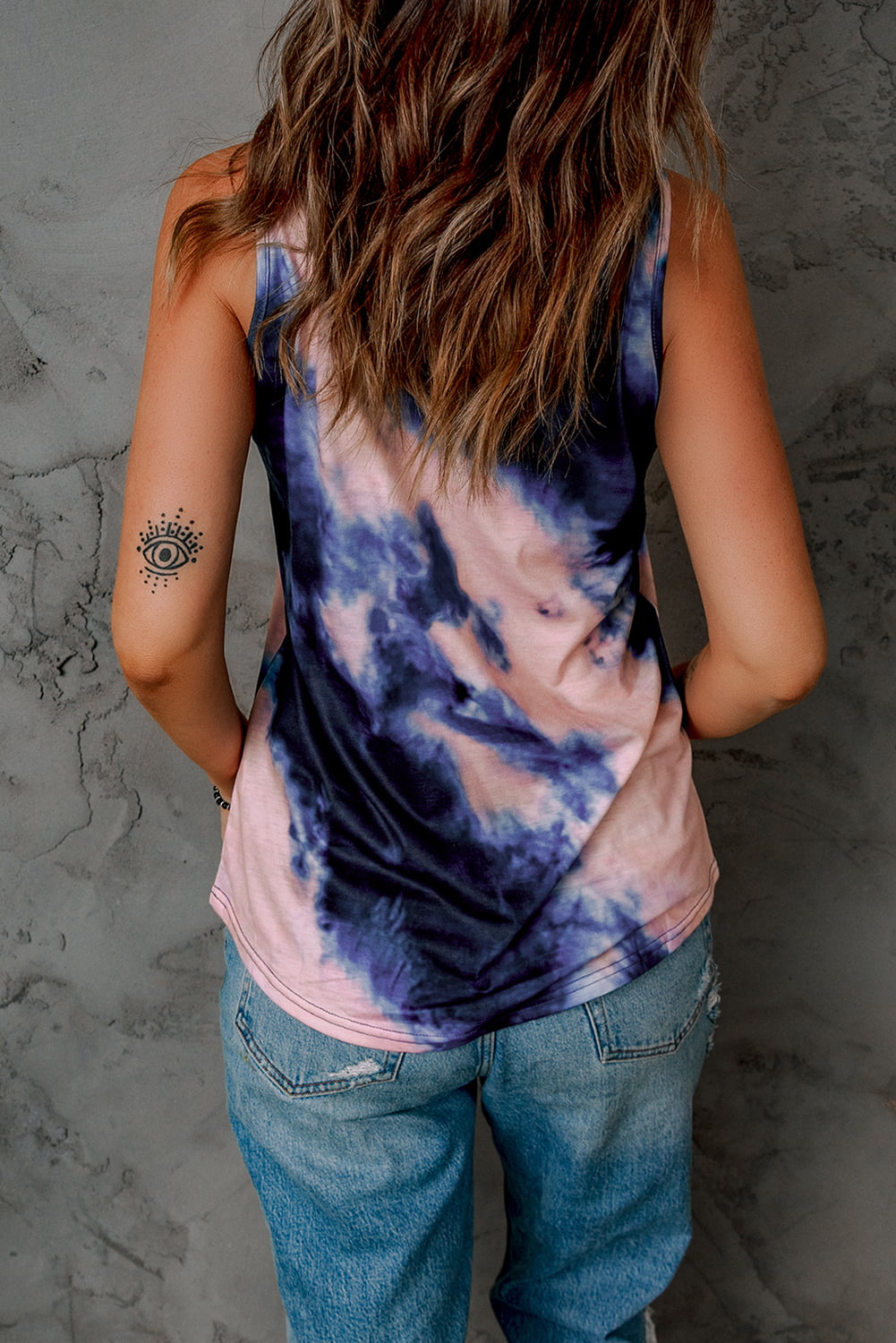 swvws Tie-Dye Crisscross Tank