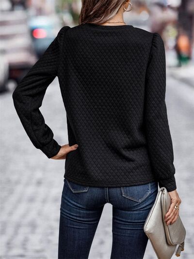 swvws Round Neck Long Sleeve Sweatshirt