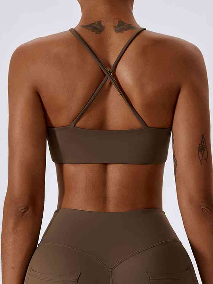 swvws Cropped Halter Neck Sports Bra