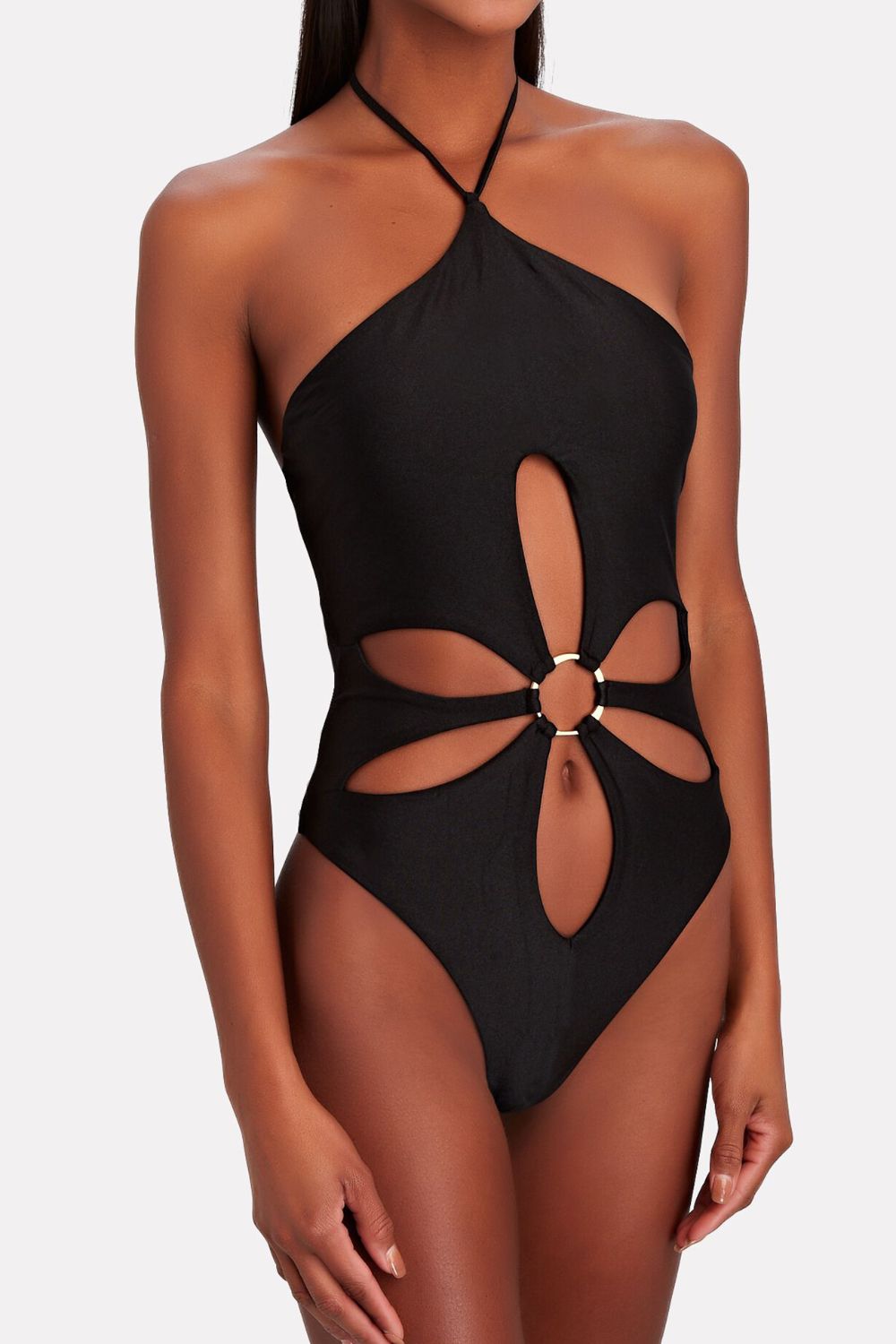 swvws Ring Detail Cutout One-Piece Swimsuit