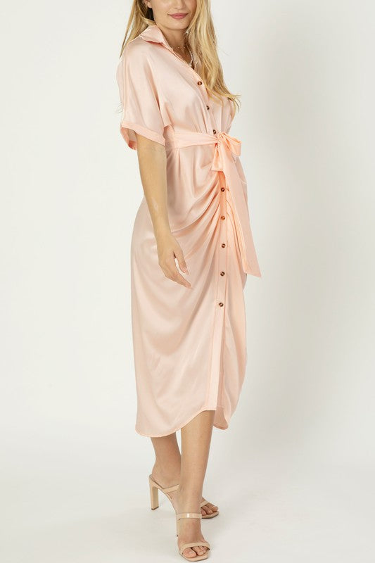 swvws Satin wrap dress