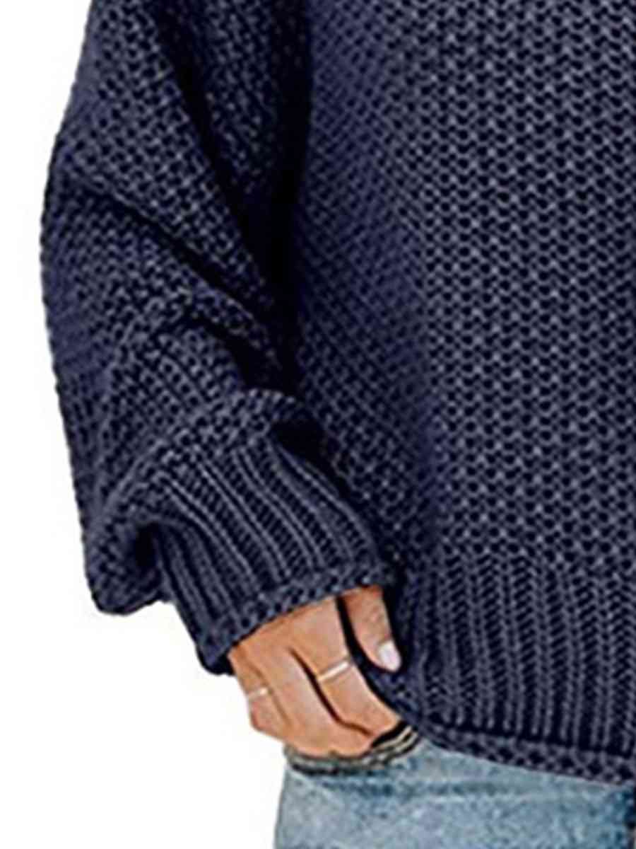 swvws Turtleneck Dropped Shoulder Sweater