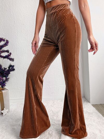 swvws Ribbed High Waist Bootcut Pants