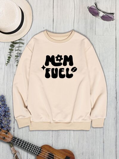 swvws Letter Graphic Round Neck Sweatshirt