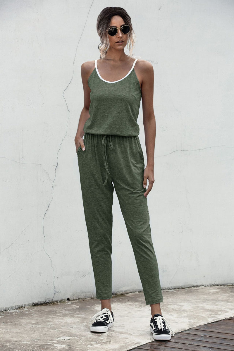 swvws Contrast binding Cami Jumpsuit