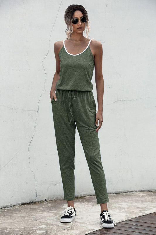 swvws Contrast binding Cami Jumpsuit