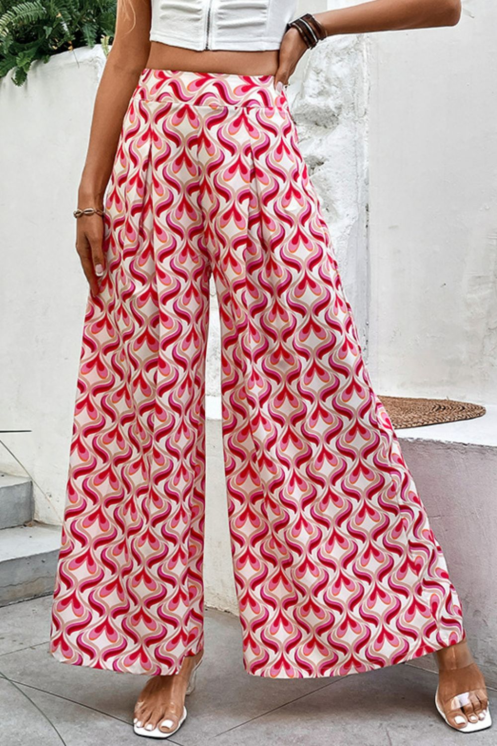 swvws Printed High-Waist Culottes