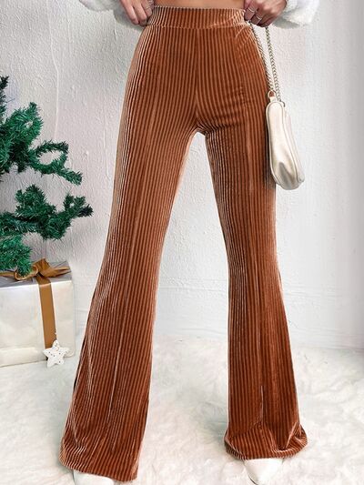 swvws Ribbed High Waist Bootcut Pants