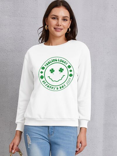 swvws FEELING LUCKY ST. PATRICK'S DAY  Round Neck Sweatshirt